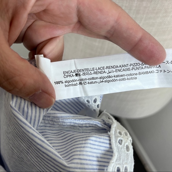 Zara Woman long sleeve pinstripe button down blouse - Picture 9 of 10